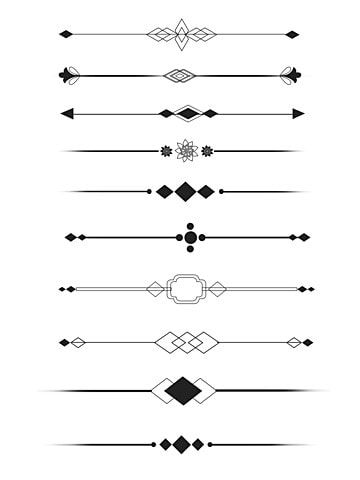 Calligraphy Borders Simple, Pattern Simple Design, Line Boarder Designs Simple, Ending Line Designs, Simple Border Line Design, Simple Designs For Borders, Boarder Design Simple, Picture Boarder Ideas, One Line Border Design