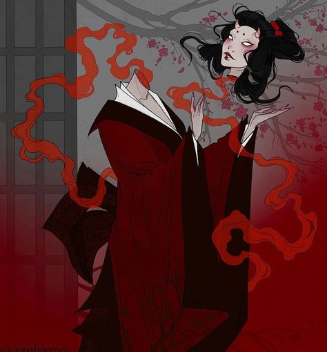 Japanese Art Horror, Shinigami Japanese Folklore, Iren Horrors Art, Rokurokubi Art, Horror Japanese Art, Ancient Japanese Aesthetic, Urban Legends Art, Hachishakusama Fan Art, Sadako Horror