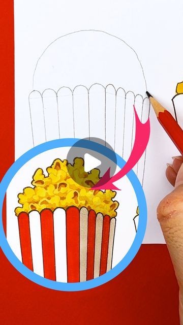 Art Room on Instagram: "Please tell me you have the song name 😂🍿 #easydrawing #draw #howtodraw #drawingtutorial #popcorn #popcornsong" Popcorn, Songs, Song Name, June 1, The Song, Art Room, Drawing Tutorial, Easy Drawings, Tell Me