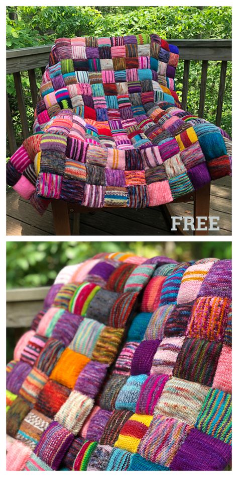 The Beekeeper's Quilt Blanket Knitting Pattern Free & Paid - Knitting Pattern Tiny Owl Knits, Knitting Pattern Free, Knitting Quilt, Knitting Squares, Knitted Blanket Squares, Puff Quilt, Blanket Knitting Pattern, Knitting Patterns Free Blanket, Crochet Blanket Pattern Easy