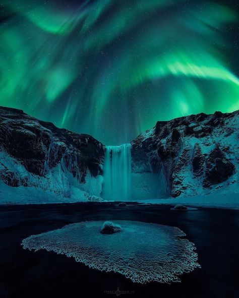 Nordic Sisterhood, Northern Lights Photography, Northern Lights Iceland, Northen Lights, Skogafoss Waterfall, Iceland Waterfalls, Aurora Borealis Northern Lights, Les Cascades, Iceland Travel