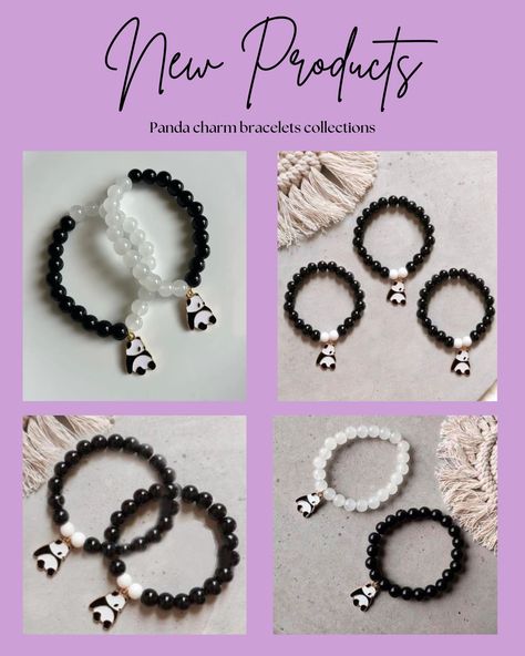 Panda charm bracelets collections Available❤️🐼.. Dm for Order #beadsbracelet #jewellery #chenaai #matchingbracelets #neckchain #friendship #bracelet #koreanaccessories #hyderabad #fashionjewellery #evileye #blackbeads #blackandwhite #koreanjewelry #earrings #diamondring #instagood #chunkyjewelry #fashion #trending #supportsmallbusiness #accessories #explore #necklace #reels #kolkata #bhfyp #fyp #fypシ Panda Bracelet, Panda Charm, Korean Accessories, Korean Jewelry, Bracelets Diy, Chunky Jewelry, Neck Chain, Beaded Bracelets Diy, Bracelet Collection