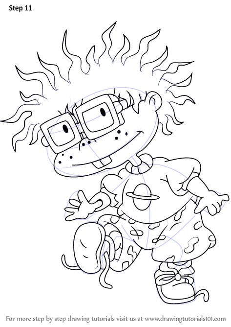 Chuckie Rugrats, Rugrats Characters, Rugrats Cartoon, 90s Cartoon Characters, Cartoon Ideas, Cartoon Character Tattoos, Perspective Drawing Lessons, Cartoon Drawing Tutorial, 90s Theme
