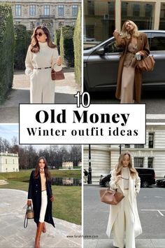 Chic Old Money Outfit Women, Old Money Clothing Style, Old Money Outfits Winter Woman, Old Money Style Winter Woman, Old Money Outfits For Fall, Old Money Outfits Women Winter Elegant, Old Money Women Fashion, Winter Old Money Outfits Women Classy, Quiet Luxury Aesthetic Outfit