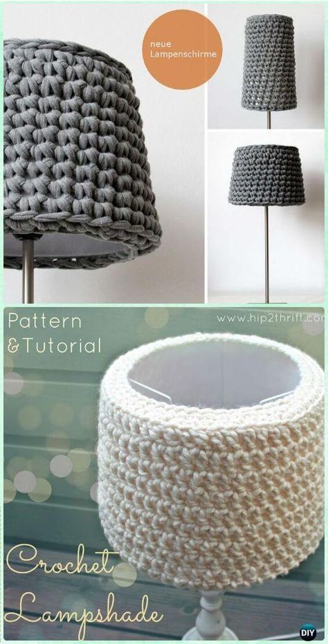 20 Crochet Lamp Shade Free Pattern For 2020 Crochet Lamp Shade, Lampe Crochet, Crochet Lampshade, Crochet Lamp, Beaded Lampshade, Crochet Simple, Diy Lamp Shade, Crochet Fabric, Crochet Home Decor