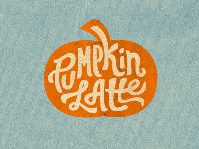 Pumkin Latte by Veneta Fall Aesthetic Graphic Design, Fall Typography Design, Pumpkin Logo Design, Fall Festival Graphic, Pumpkin Graphic Design, Pumpkin Lettering, Fall Graphic Design, October Illustration, Pumpkin Logo