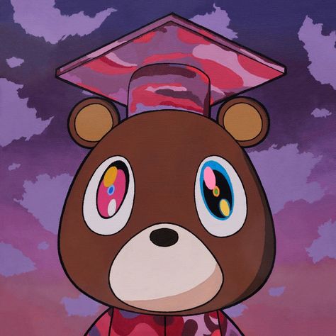 By Kanye West Kanye West, Graduation Kanye West, Kanye Music, Graduation Kanye, Kanye West Graduation Bear, Kanye West Graduation, Graduation Bear, Artist Art, Art Artwork