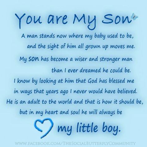 To both my sons❤️❤️- I am so proud of my sons, they have turned into grown men that anyone could be proud of! Mother Son Quotes, Son Poems, Son Quotes From Mom, Son Birthday Quotes, Birthday Wishes For Son, Happy Birthday Son, Quotes Birthday, Son Quotes, I Love My Son