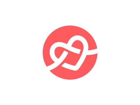 Love Knot Knot Logo Design Inspiration, Heart Logo Design Ideas, Knot Logo, Wm Logo, Heart Logo Design, Charity Branding, Ui Ux 디자인, Nerdy Glasses, Logo Personal