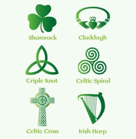 Irish Symbols  🎻☘ Ireland Symbols, Celtic Symbols Irish, Celtic Symbols And Meanings, Tattoos Celtic, Tatoo 3d, Irish Symbols, Irish Harp, Irish Tattoos, Celtic Spiral