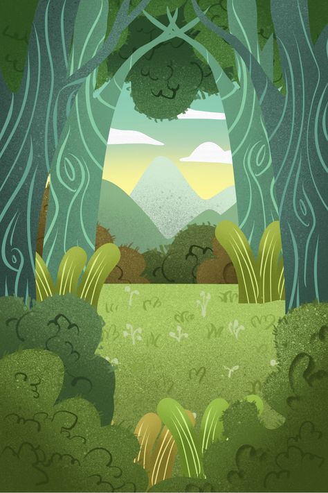 Environmentally friendly, low carbon, green, travel, play, background, forest, plants, fresh Cute Forest Illustration, Cute Forest Background, Forest Background For Editing, Background Forest Illustration, Illustration Background Ideas, Cute Forest Drawing, Forest Background Drawing, Forest Background Illustration, Forest Graphic Design