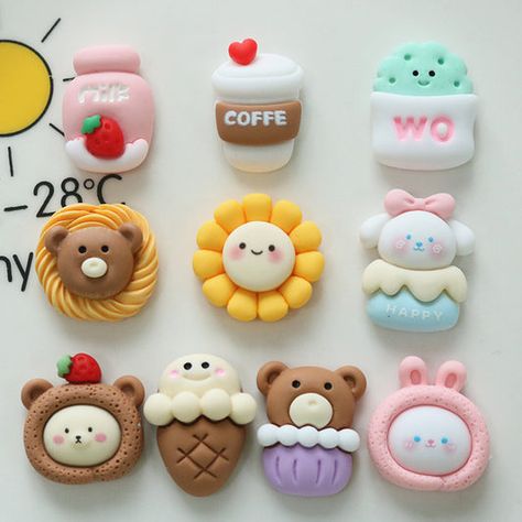 These are just cute stuffs, please use your imagination and creativity to DIY and turn them into different decorations.they will add something special to your kawaii collection! -Resin charms for craft Hair accessories Jewelry Pin/badge Phone cases Phone Chain Kit Chain Fridge magnet Super Clay Art, Art Drawings Painting, Diy Flower Mirror, Sketches Beautiful, Super Clay, Aesthetic Sketches, Crafts Wallpaper, Flori Din Lut, Kutek Disney