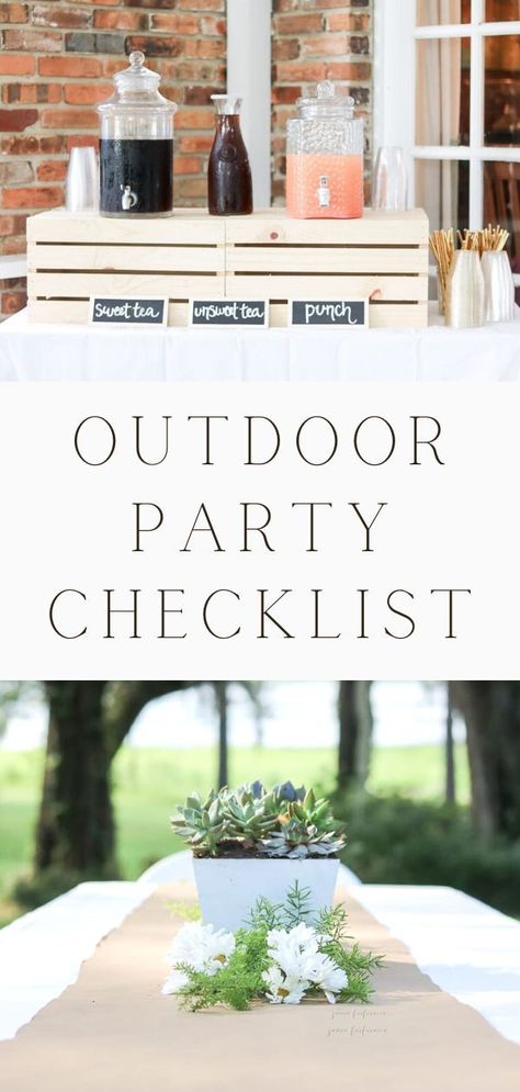 Bbq Dinner Party Decor, Resort At Home, Party Must Haves List, Hosting Backyard Party, Backyard Lunch Party Table Settings, Hosting Outdoor Party Tips, Backyard 60th Birthday Party, Hosting Bbq Backyard Parties, Party Hacks Outdoor