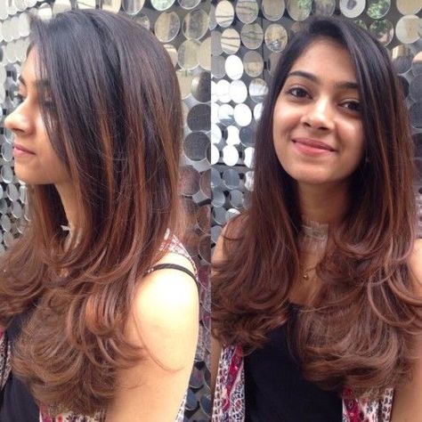 Hair Highlights- 33 Global Hair Highlights for Indian Hair & Skin Texture | ShowStopper Salon Balayage, Indian Hair Color, Medium Hair Color, Brown Highlights, Indian Hair, Hair Brown, Short Hair Color, Balayage Brunette, Hair Color Highlights