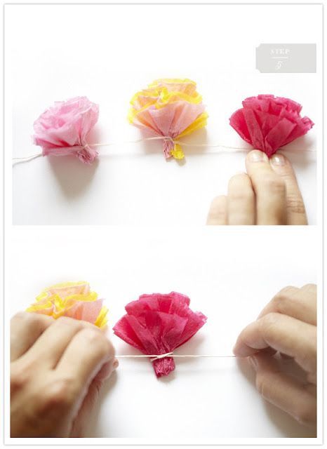 Tissue Paper Flowers, Flower Garland Diy, Photobooth Ideas, Diy Girlande, Paper Flower Garlands, Diy Papier, Diy Garland, Paper Garland, Flower Garlands