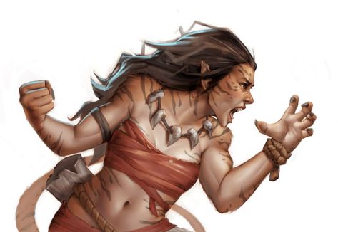 ArtStation - Tiger Woman Tigers, Tiger Girl Art, Tiger Woman, Tiger Girl, Character Designs, Rpg Character, Roleplaying Game, Mythical Creatures, Pretty Art