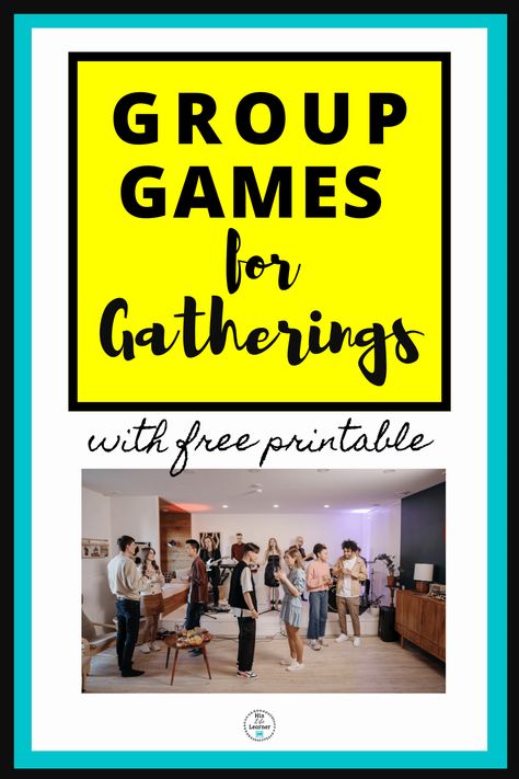 These tried and true games will get your guests moving laughing at your next event. They would work for upper elemetary and up. Try out one of these group games at your next gathering. Funny Group Games Hilarious, Fun Small Group Games, Party Games For Teams, Fun Games For Groups Of Adults, Large Group Party Games For Adults, Active Adult Party Games, Best Group Games For Adults, Gathering Games Party Ideas, Hilarious Group Games