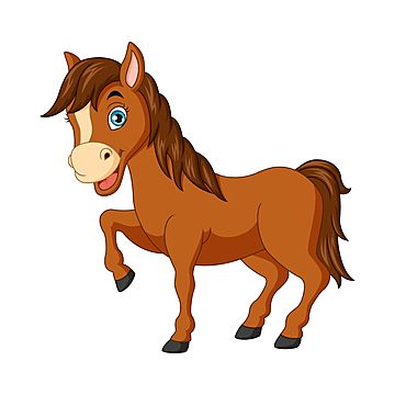 Wild Animals Cartoon Images, Baby Horse Cartoon, Cartoon Horse Character Design, Parade Float Decorations, Smile Pose, Happy Character, Brown Cartoon, Happy Birthday Animals, Horse Animation