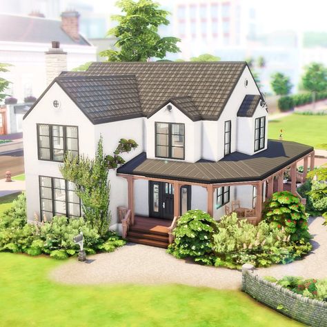 Cool Sims 4 Houses, Sims 4 Modern Farmhouse, Sims 4 House Builds, Sims 4 Houses Ideas Layout, Sims 4 House Inspiration, Sims 4 Inspiration, Sims 4 Hus, Random Generator, Sims4 House