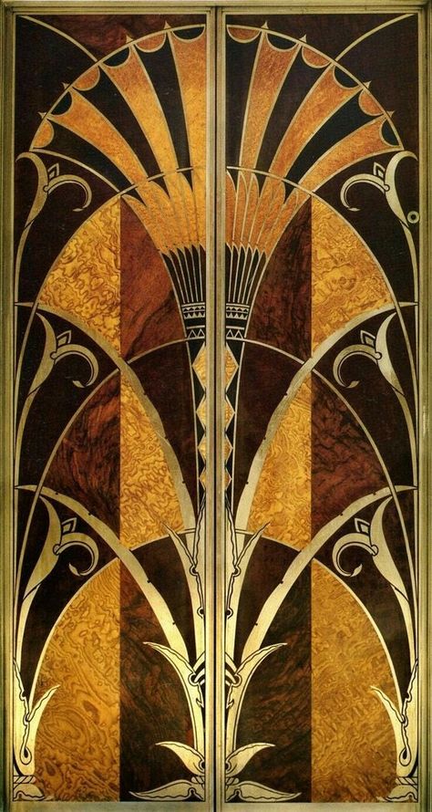 Discover Art Deco design: everything you need to know about the iconic movement - 99designs Art Deco Desen, Art Deco Typography, Art Deco Artwork, Elevator Door, Monumental Architecture, Art Deco Paintings, Motif Art Deco, Art Deco Inspiration, Estilo Art Deco