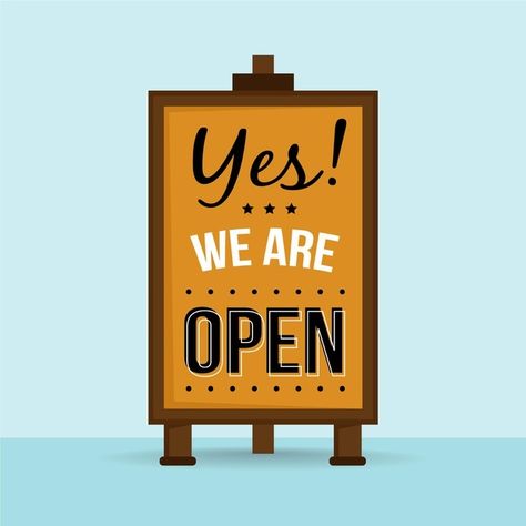 Tes, We Are Open For Business Signs, Open For Business Image, Open For Business Sign, We Are Open Sign, Brooklyn Cafe, We Are Open For Business, Open Logo, Body Parts For Kids