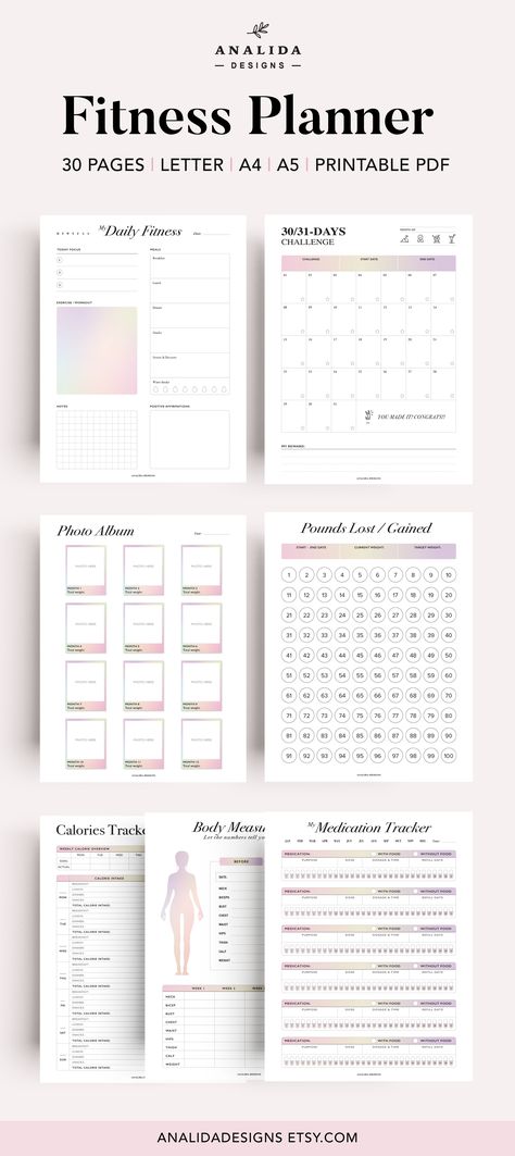 ♥ NEW HOLOGRAPHIC-THEMED FITNESS PLANNER - This functional and minimalist Fitness Planner bundle is great for improving your overall health. Make your goals a reality by tracking your progress, step by step. With these essential fitness planners, you will easily set your goals, meals, and workout. Record and plan your fitness journey with these beautiful templates Work Out Planner Template, Fitness Journal Tracker, Workout Digital Planner, Workout And Meal Planner, Gym Planner Template, Fitness Book Cover Design, Diet Planner Template, Excersise Planner Free Printable, Pounds Lost Tracker Printable Free