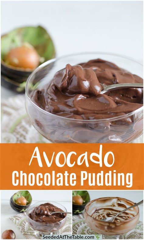 Cacao Avocado Pudding, Avocado Cacao Pudding, Cooking With Avocado, Chocolate Avocado Pudding, Avacado Recipes, Avocado Dessert, Avocado Chocolate Pudding, Avocado Pudding, Chocolate Avocado