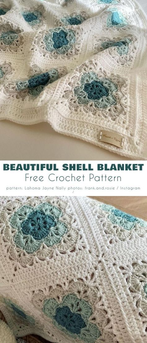 Granny Square Haken, Granny Square Crochet Patterns, Crochet Blanket Designs, Crochet Quilt, Haken Baby, Blanket Patterns, Crochet Square Patterns, Chale Crochet, Granny Square Crochet Pattern