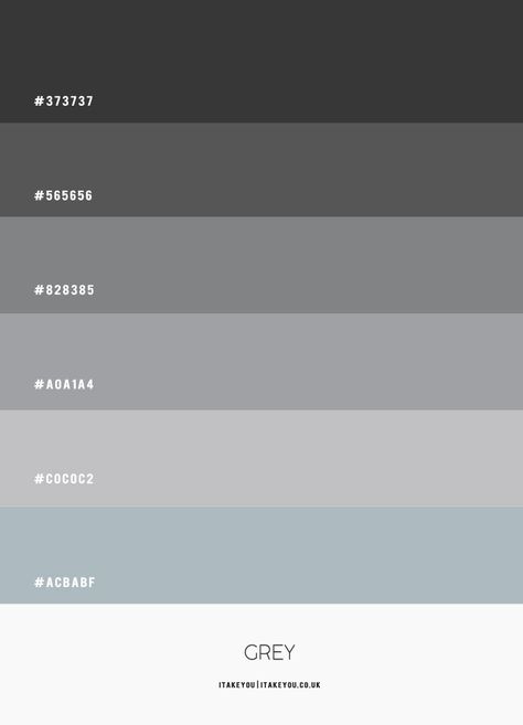 Grey Bedroom Color Scheme | Grey Bedroom Decor Ideas Color Palette Bedroom Grey, Grey And Navy Color Palette, Grey Color Palette For Bedroom, Shades Of Grey Color Palette, Grey Color Palette Hex Codes, Grey Tone Bedroom Colour Palettes, Ash Grey Color Palette, Grey Tone Bedroom Ideas, Colors Matching Grey