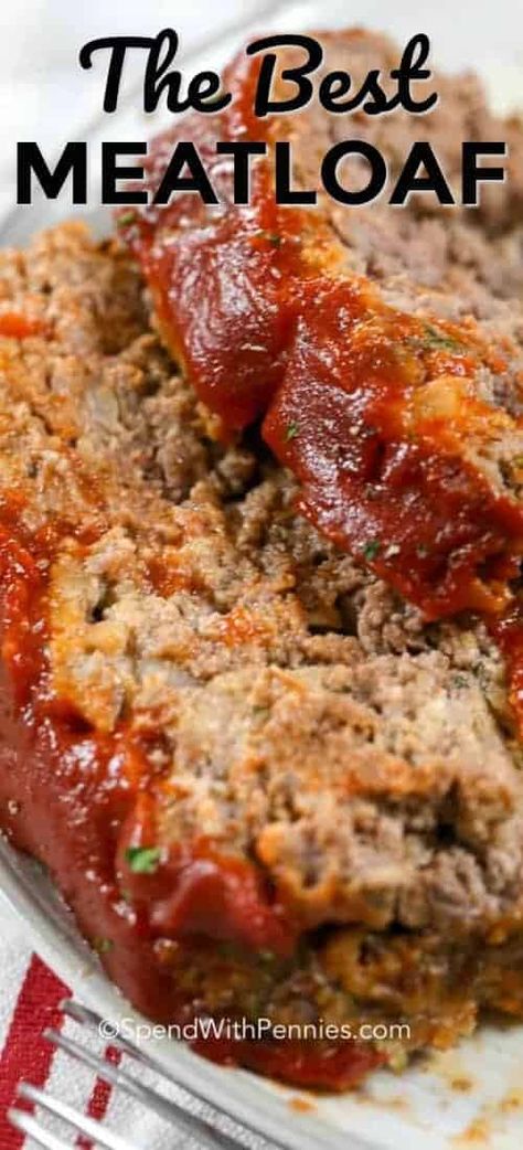 The BEST Meatloaf Recipe is something I've worked years at perfecting... and here it is! A tender juicy beef meatloaf topped with a zesty topping and baked until tender and juicy! Meat Marinades, Traditional Meatloaf Recipes, The Best Meatloaf Recipe, Best Meatloaf Recipe, The Best Meatloaf, Traditional Meatloaf, Delicious Meatloaf, Beef Meatloaf, Restaurant Style Recipes