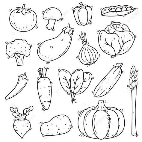 Vegetable Drawing Simple, Vegtables Drawing, Tomato Doodle, Vegetables Drawing For Kids, Vegetables Doodle, Tomato Png, Vegetables Images, Vegetable Clipart, Tomato Drawing