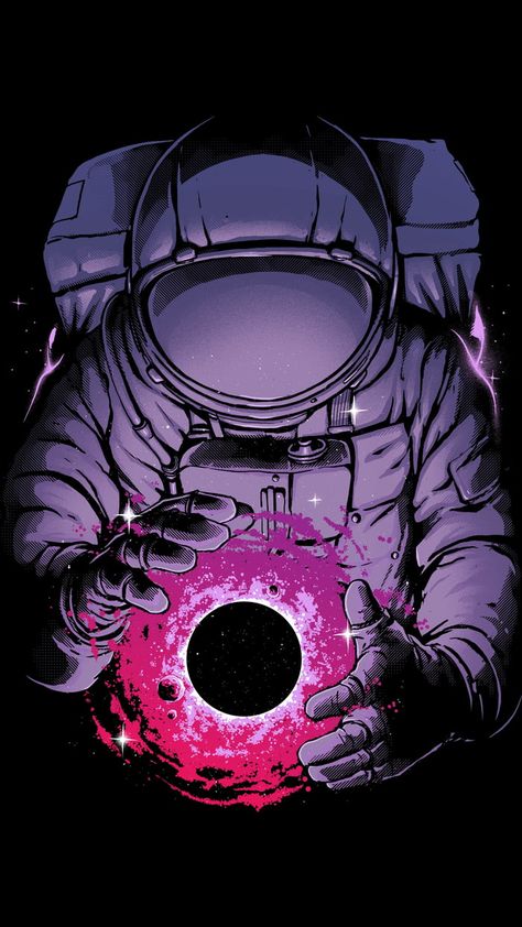 Deep Space (2180x3840) Astronaut Illustration, Art Spatial, Arte Doodle, Space Drawings, Astronaut Wallpaper, Astronaut Art, Space Artwork, Space Illustration, Tapeta Galaxie