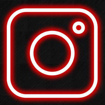 Instagram Tumblr, Neon Red Iphone Icons, Neon Red Instagram Icon, Red Icons For Apps Neon, Neon Red Snapchat Icon, Red Neon Instagram Icon, Neon Red Icons For Apps, App Icon Neon Red, Instagram Neon Icon