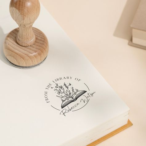 Book Embosser, Custom Stamp Wedding, Embossed Seal, Personalized Stamp, Library Stamp, Decorative Stamps, Embosser Stamp, Personalized Stamps, Book Stamp