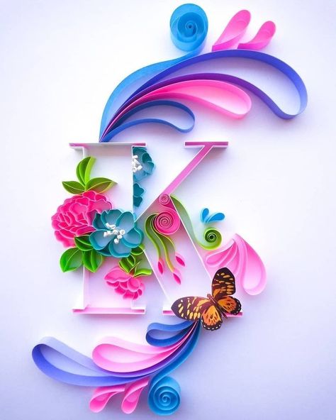 Quilling Letter, Letter K Design, Happy Birthday Clip, K Letter, Camera Wallpaper, Red Roses Wallpaper, Beautiful Flower Drawings, Phone Wallpaper Boho, Birthday Clips