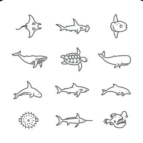 Hai Tattoo, Dr Tattoo, Beachy Tattoos, Cute Henna, Muster Tattoos, Ocean Tattoos, Easy To Draw, Cute Little Tattoos, Shark Tattoos