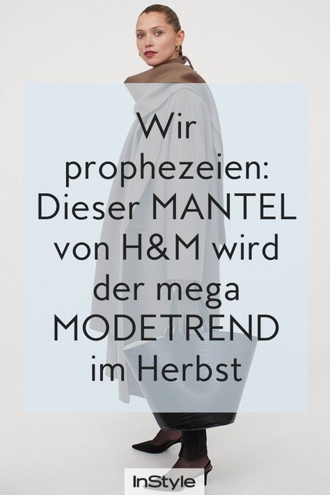 Bei H&M haben wir einen unfassbar genialen Mantel entdeckt. Wir sind uns sicher: Er wird der mega Modetrend im Herbst 2020. Hier shoppen. #instyle #instylegermany #mantel #wollmantel #herbstmantel #modetrend #hm Fashion Weeks, Layering, Mode Mantel, Cooler Look, Mode Outfits, Laundry Bag, H&m, Pins, How To Wear