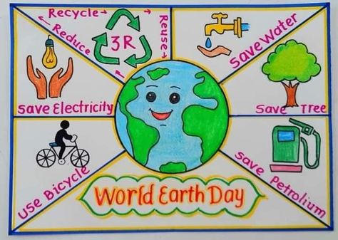 Save Mother Earth Poster, Puffy Paint Crafts, Bubble Paint, Handmade Posters, Color Worksheets For Preschool, Earth Day Posters, Classroom Images, Hand Silhouette, Save Mother Earth