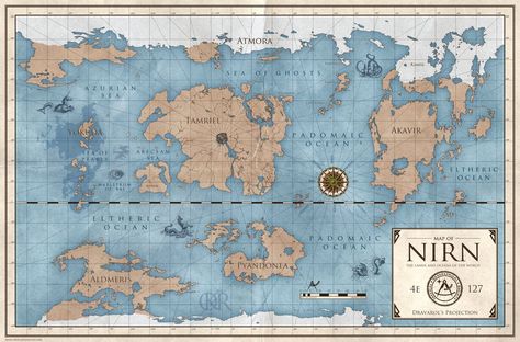 World Map of Nirn by okiir Elder Scrolls Map, Skyrim Map, Elder Scrolls Oblivion, Elder Scrolls Lore, Scrolls Game, Elder Scrolls Games, Skyrim Art, Fantasy Map Making, Elder Scrolls Art