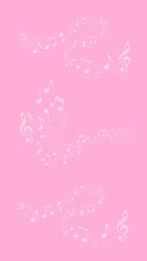 Music Wallpaper Pink, Musical Notes Wallpaper, Pink Music Aesthetic, Pink Music Wallpaper, Notes Wallpaper, Pink Walpaper, Aesthetic Avatar, Music Notes Background, Wallpaper Rosa