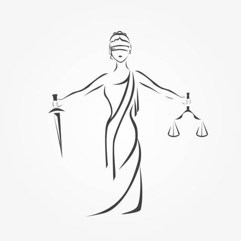 Scales Of Justice Tattoo, Justice Goddess, Justice Symbol, Blind Justice, Blind Woman, Justice Tattoo, Justice Scale, Female Warrior Tattoo, Goddess Of Justice