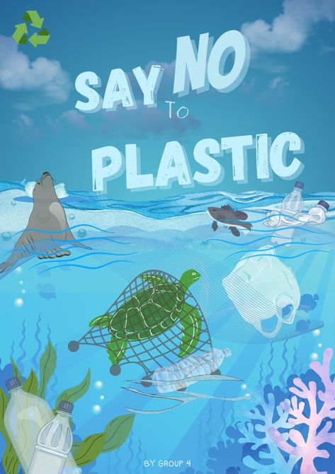 Save Animals Illustration, Save Our Seas Poster, Poster About Water Pollution, Water Shortage Art, Poster About Pollution, Save The Ocean Poster Drawing, Ocean Plastic Pollution Poster, Say No Plastic Poster, Save The Ocean Art Project