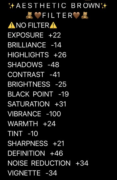 Brown Photo Edit Iphone, Brown Aesthetic Editing, Book Aesthetic Filter, How To Edit Brown Aesthetic Photos, Brown Filter Camera Roll, Brown Filter Iphone, Brown Filter Aesthetic, Aesthetic Types List With Pictures, How To Make Ur Pics Have A ___ Effect