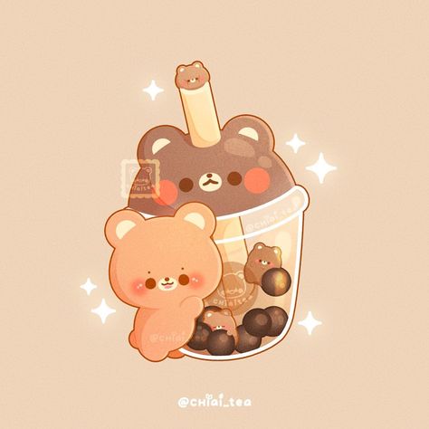 Kawaii, Boba Tea Cute Wallpaper, Cute Boba Aesthetic, Boba Cow Drawing, Cute Boba Things, Boba Cartoon Aesthetic, Cute Boba Drawing, Boba Picture, Pokemon Boba