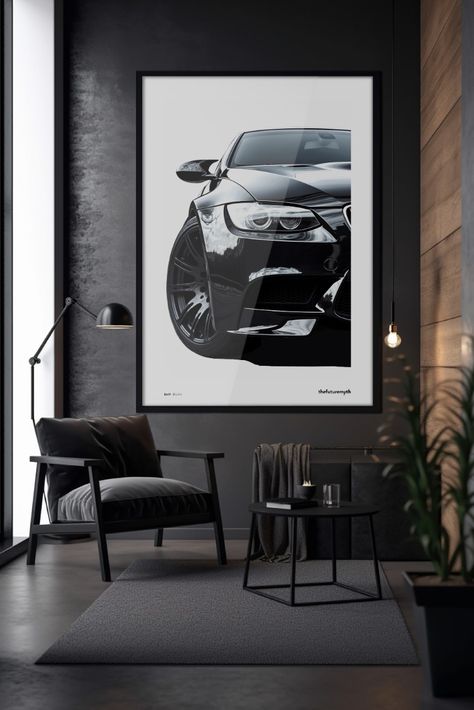 BMW E92 M3 - The Future Myth Bmw E92 M3, E92 M3, Paintings Decor, Poster Car, Bmw E92, Bmw Art, Bmw Autos, Interior Design Boards, Car Wall Art