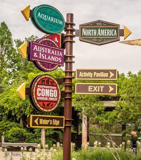 Zoo Architecture, Directional Signs Design, Zoo Signage, Signage And Wayfinding, Tiki Signs, Hilarious Signs, Park Signage, Signage Board, Columbus Zoo