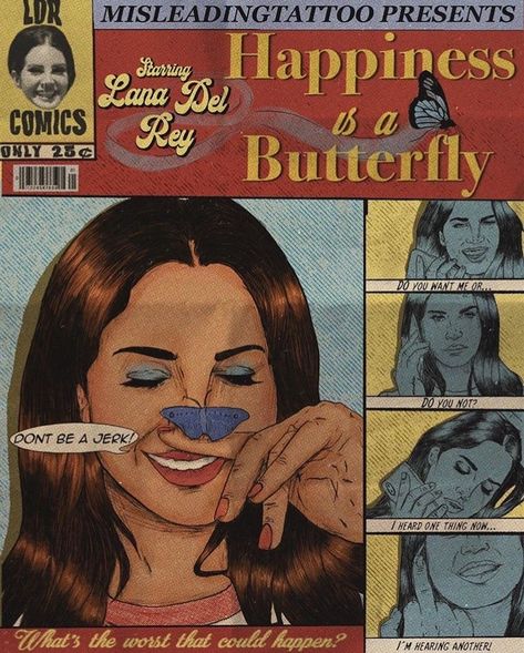 Happiness Is A Butterfly, Lana Del Rey Art, Dorm Posters, Butterfly Poster, Poster Room, Picture Collage Wall, Archie Comics, Photo Wall Collage, A4 Poster