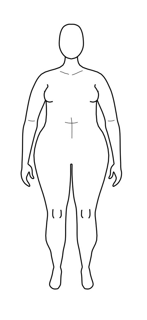 On Sewing for the Average Body - Includes a list and links to size inclusive pattern companies Croquis, Plus Size Women Sketch, Fashion Figure Templates Plus Size, Fat Person Drawing, Plus Size Sketch, Plus Size Croquis, Plus Size Illustration, Outline Of A Woman, Aesthetic Bookmarks