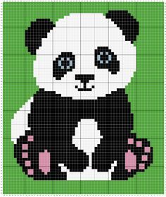 Panda Bear C2C Crochet Blanket free pattern - Nana's Crafty Home Crochet Panda Bear Applique Free Pattern, Panda Crochet Blanket, Panda Knitting Pattern Free, Free C2c Blanket Patterns, C2c Crochet Pattern Free Charts Animals, Panda Blanket Crochet, Crochet Panda Blanket, Free Crochet Patterns For Afghans C2c, Graphgan Patterns Free Charts