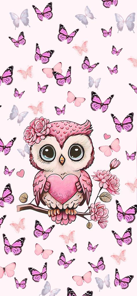 Wallpaper owl Cute Owl Wallpaper Phone Wallpapers, Owl Phone Wallpaper, Owl Wallpaper Iphone, Owl Wallpapers, Cute Owl Cartoon, Owl Background, Owl Butterfly, Simplistic Wallpaper, Wallpaper Fofos